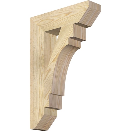 Ekena Millwork Merced Slat Rough Sawn Bracket, Douglas Fir, 4"W x 16"D x 24"H BKT04X16X24MRC06RDF